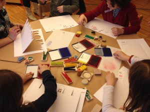 attività dentro la biblioteca di San Giorgio Pistoia
